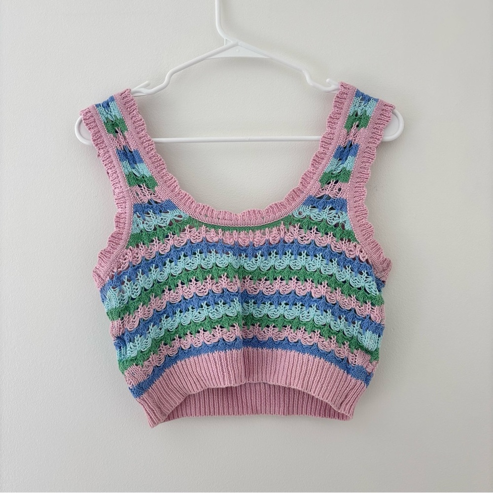 Cotton On Pastel Crochet Top - Picture 3 of 3